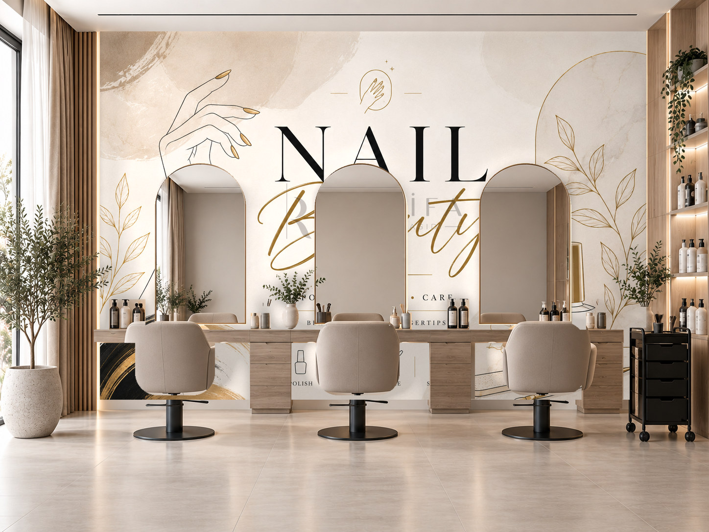 — Nail Beauty Duvar Kağıdı (BW-005)