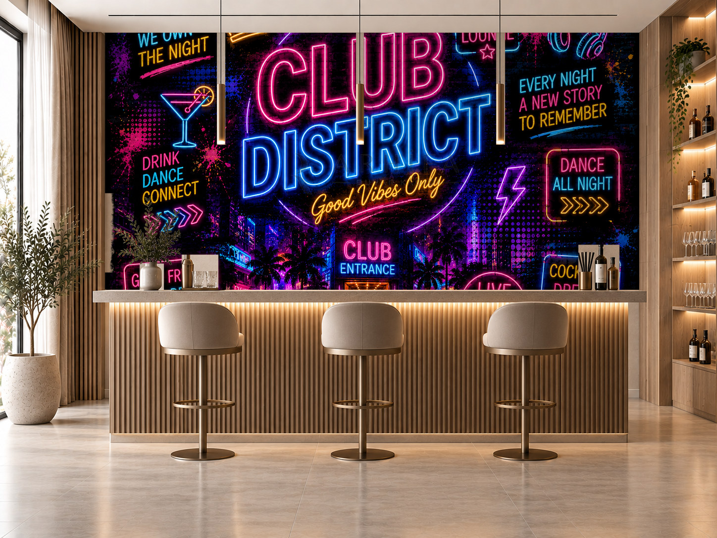 — Club District Duvar Kağıdı (EN-013) – görsel 1