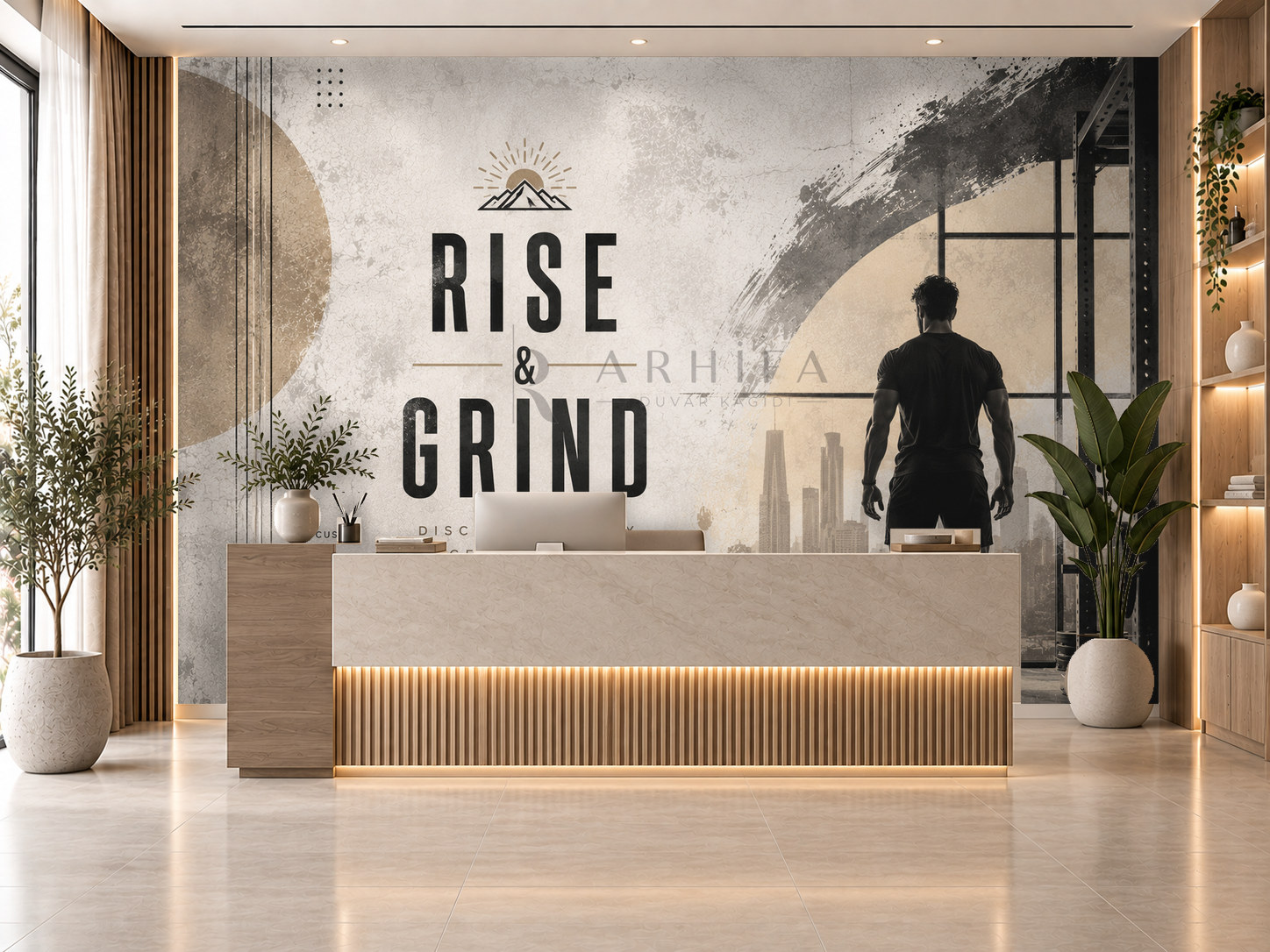 — Rise & Grind Duvar Kağıdı (FA-008) – görsel 1