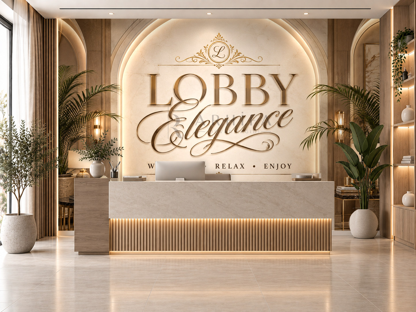 — Lobby Elegance Duvar Kağıdı (HR-005) – görsel 1
