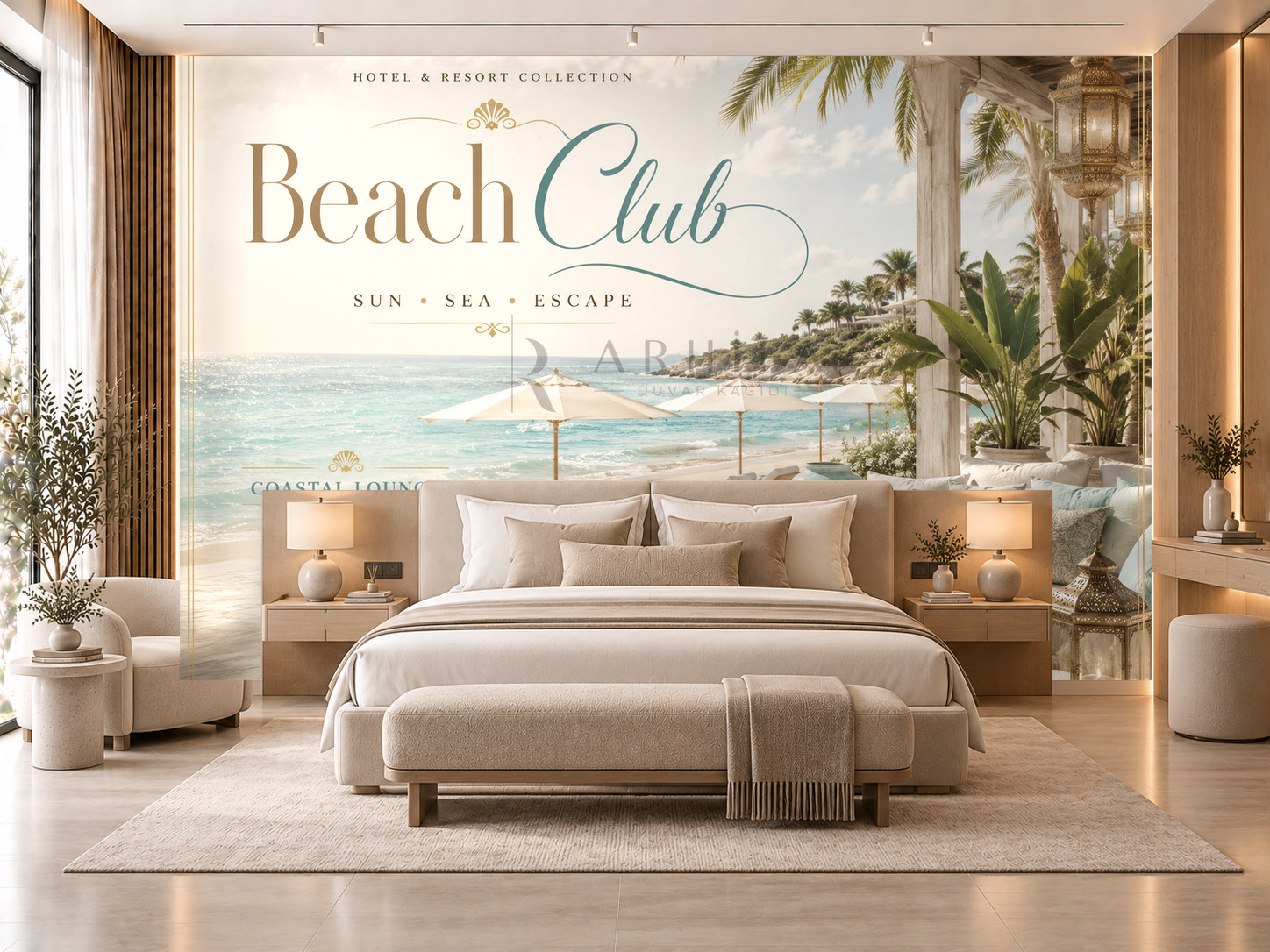 — Beach Club Duvar Kağıdı (HR-008) – görsel 1