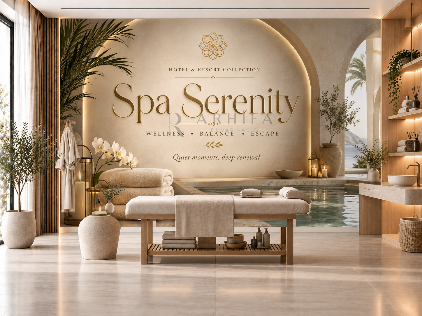 — Spa Serenity Duvar Kağıdı (HR-010) – görsel 1