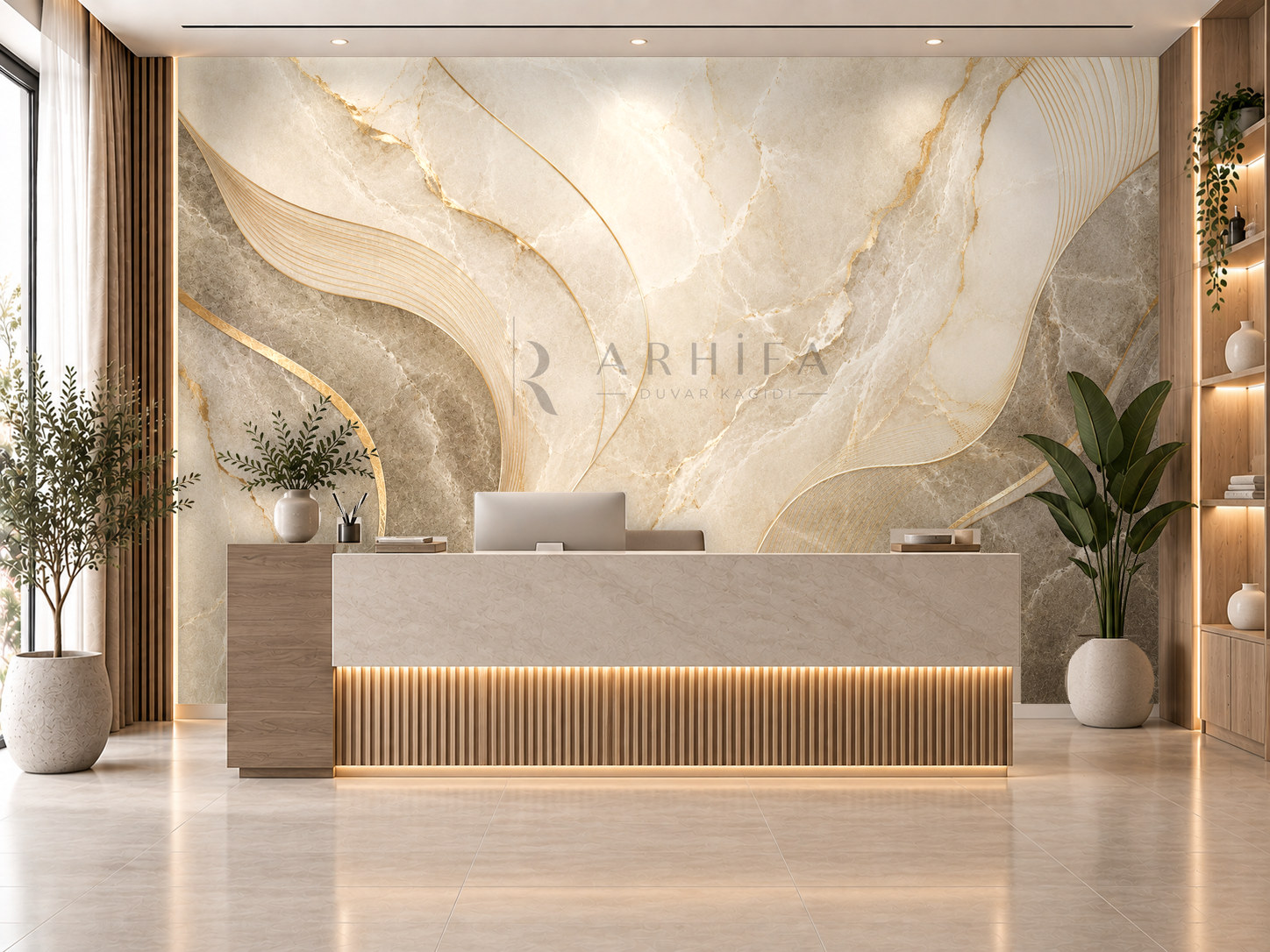 Hotel Lobby Elegance Duvar Kağıdı (LH-001) – görsel 1