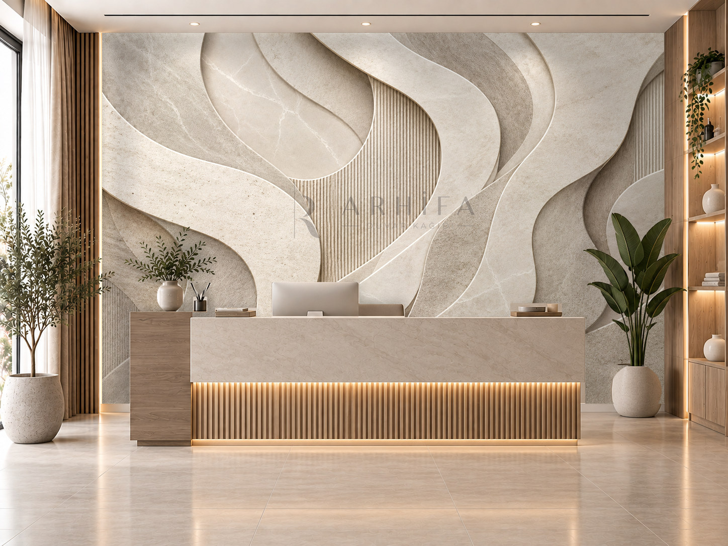 Architectural Flow Duvar Kağıdı (LH-013) – görsel 1