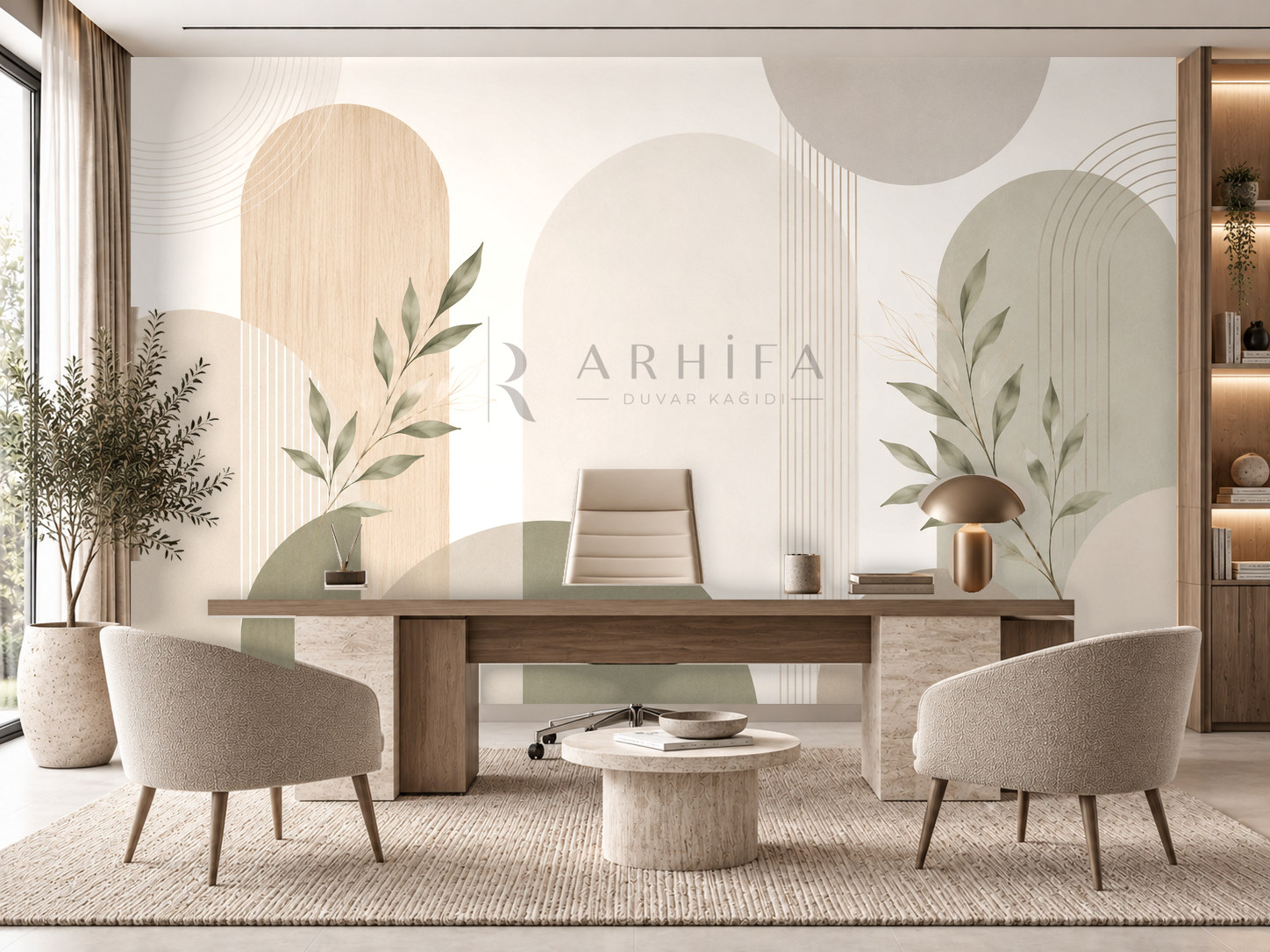 Scandinavian Workspace Duvar Kağıdı (OC-004) – görsel 1