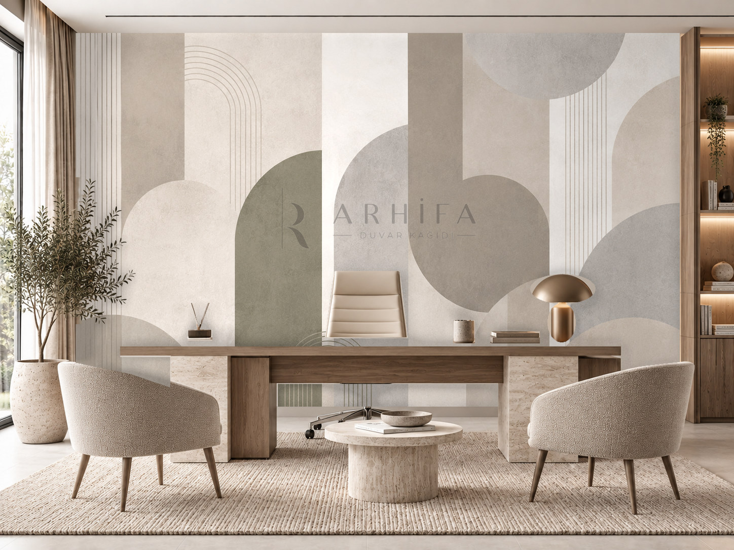 Soft Concrete (beton dokusu hissi veren ama temiz yüzeyler) Duvar Kağıdı (OC-006) – görsel 1