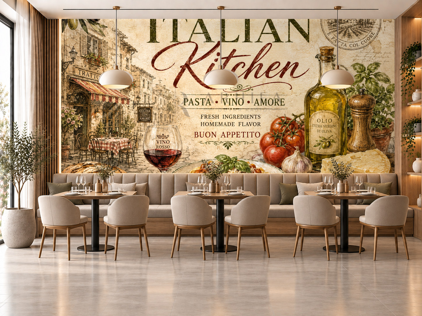— Italian Kitchen Duvar Kağıdı (RF-002) – görsel 1