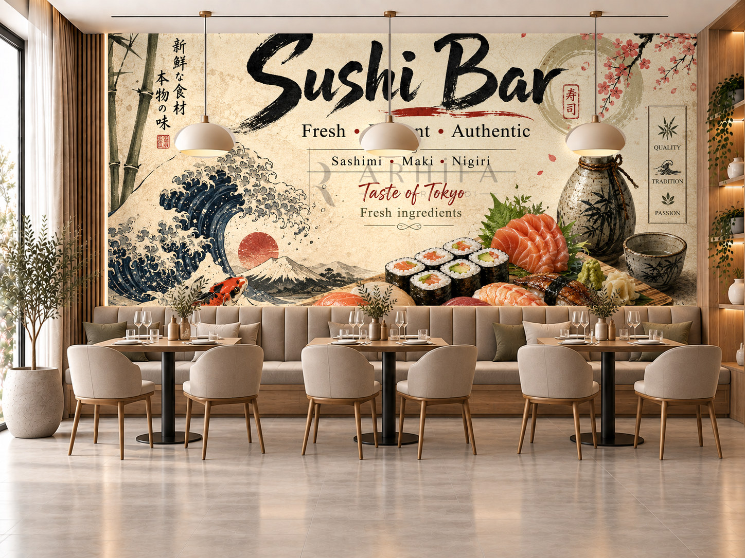 — Sushi Duvar Kağıdı (RF-006) – görsel 1