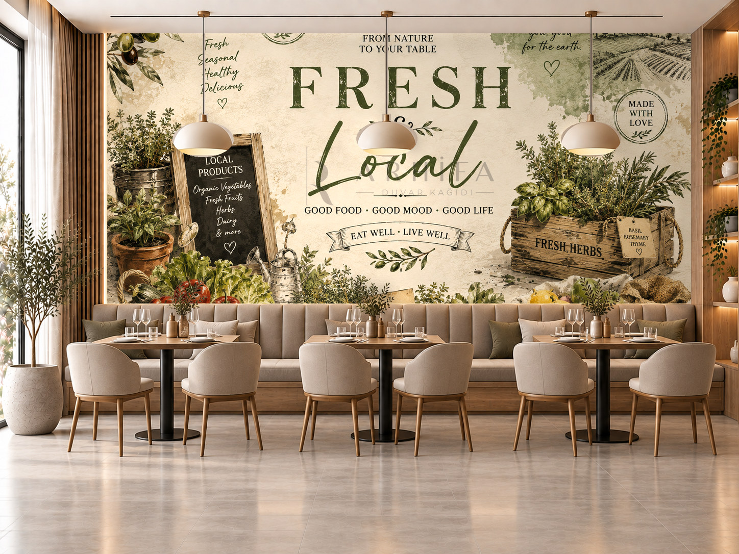 — Fresh & Local Duvar Kağıdı (RF-010) – görsel 1