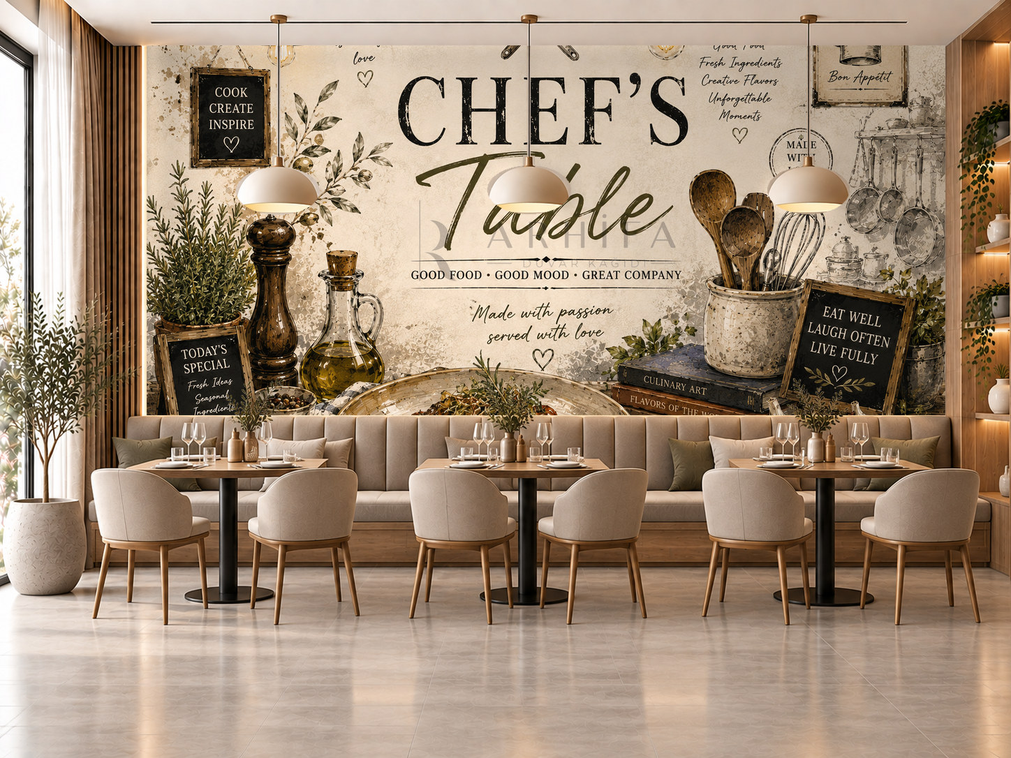 — Chef’s Table Duvar Kağıdı (RF-013) – görsel 1