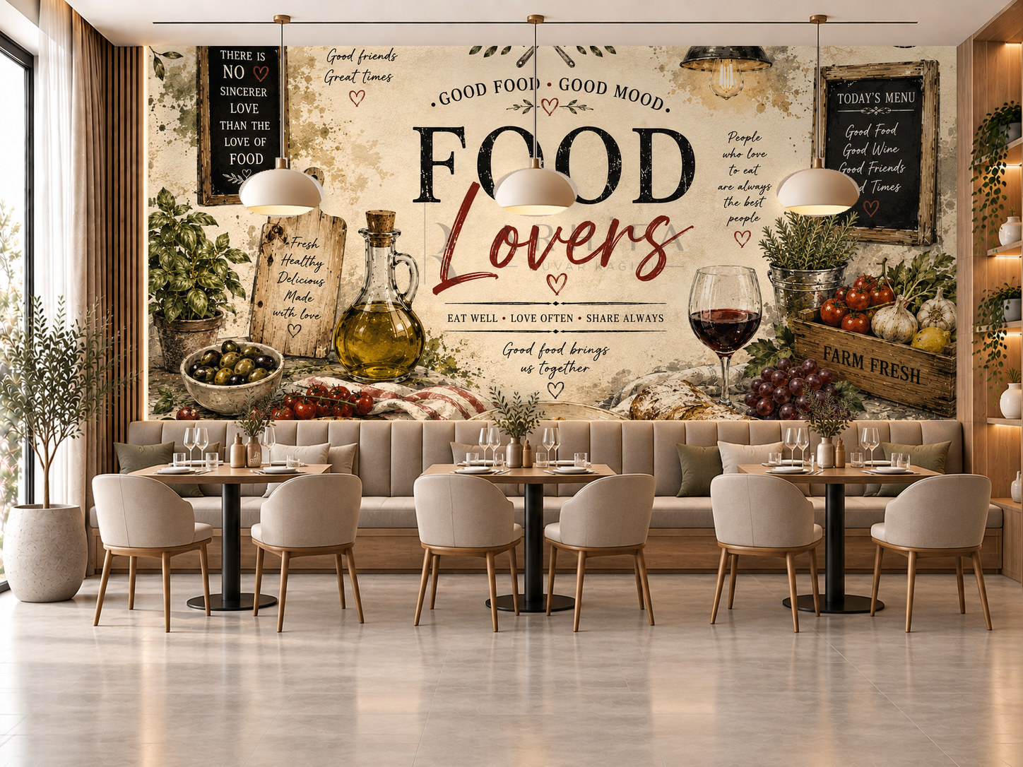 — Food Lovers Duvar Kağıdı (RF-014) – görsel 1