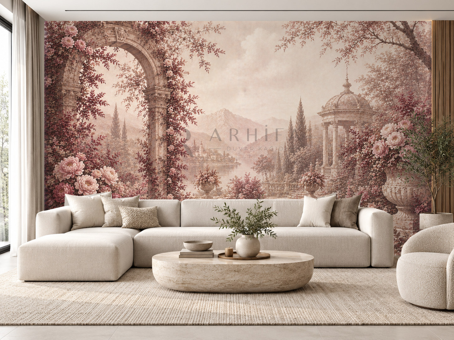 — Antique Rose Garden Duvar Kağıdı (FMB-011) – görsel 1