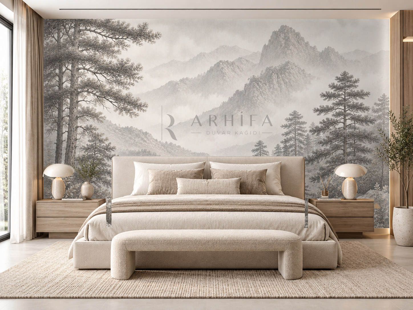 — Soft Pine Valley Duvar Kağıdı (FMG-007) – görsel 1