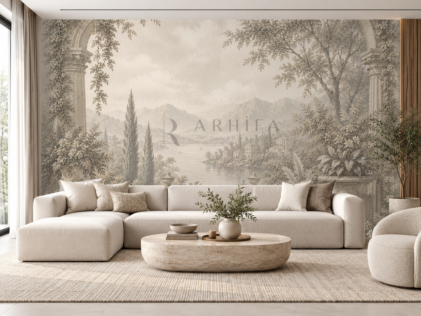 — Antique Garden View Duvar Kağıdı (FMG-011) – görsel 1