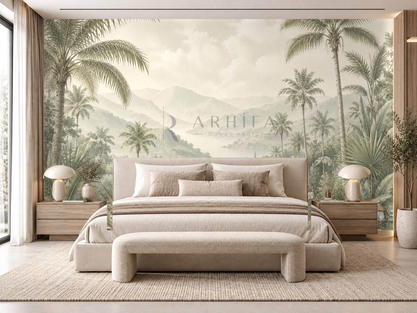 — Sage Palm Landscape Duvar Kağıdı (FMS-010) – görsel 1