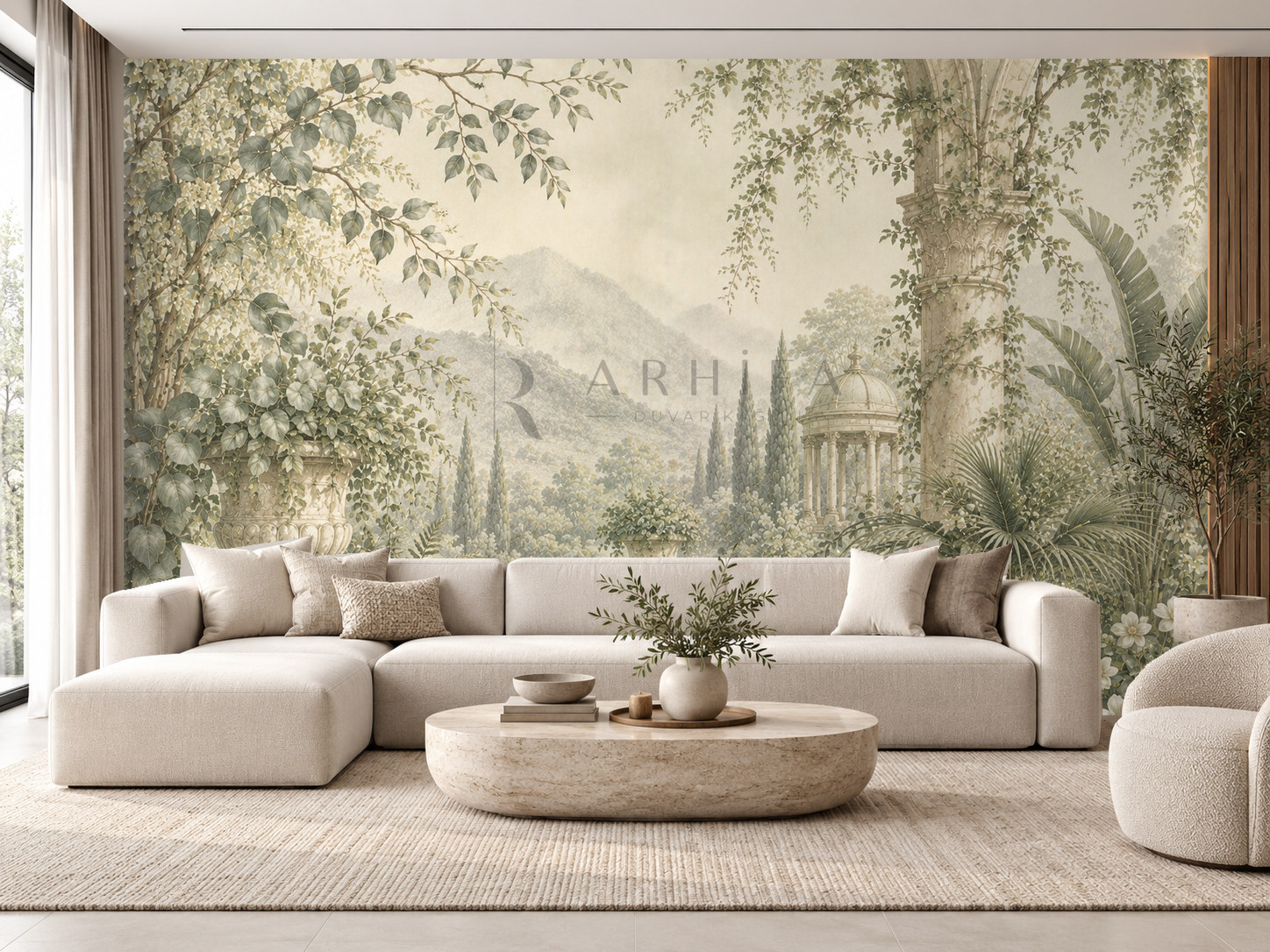 — Antique Botanical Garden Duvar Kağıdı (FMS-011) – görsel 1