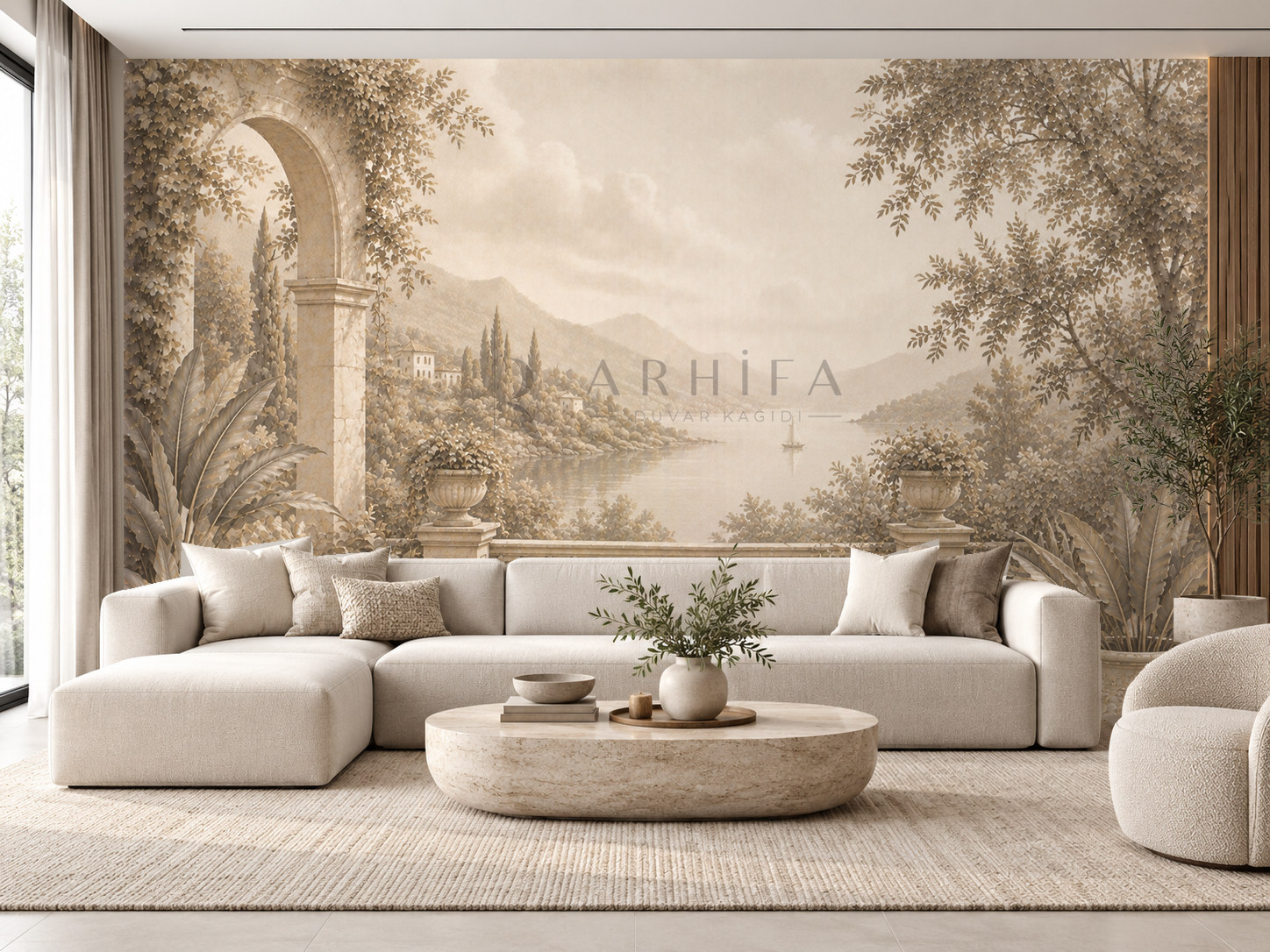 — Stone Garden Terrace Duvar Kağıdı (FMT-006) – görsel 1