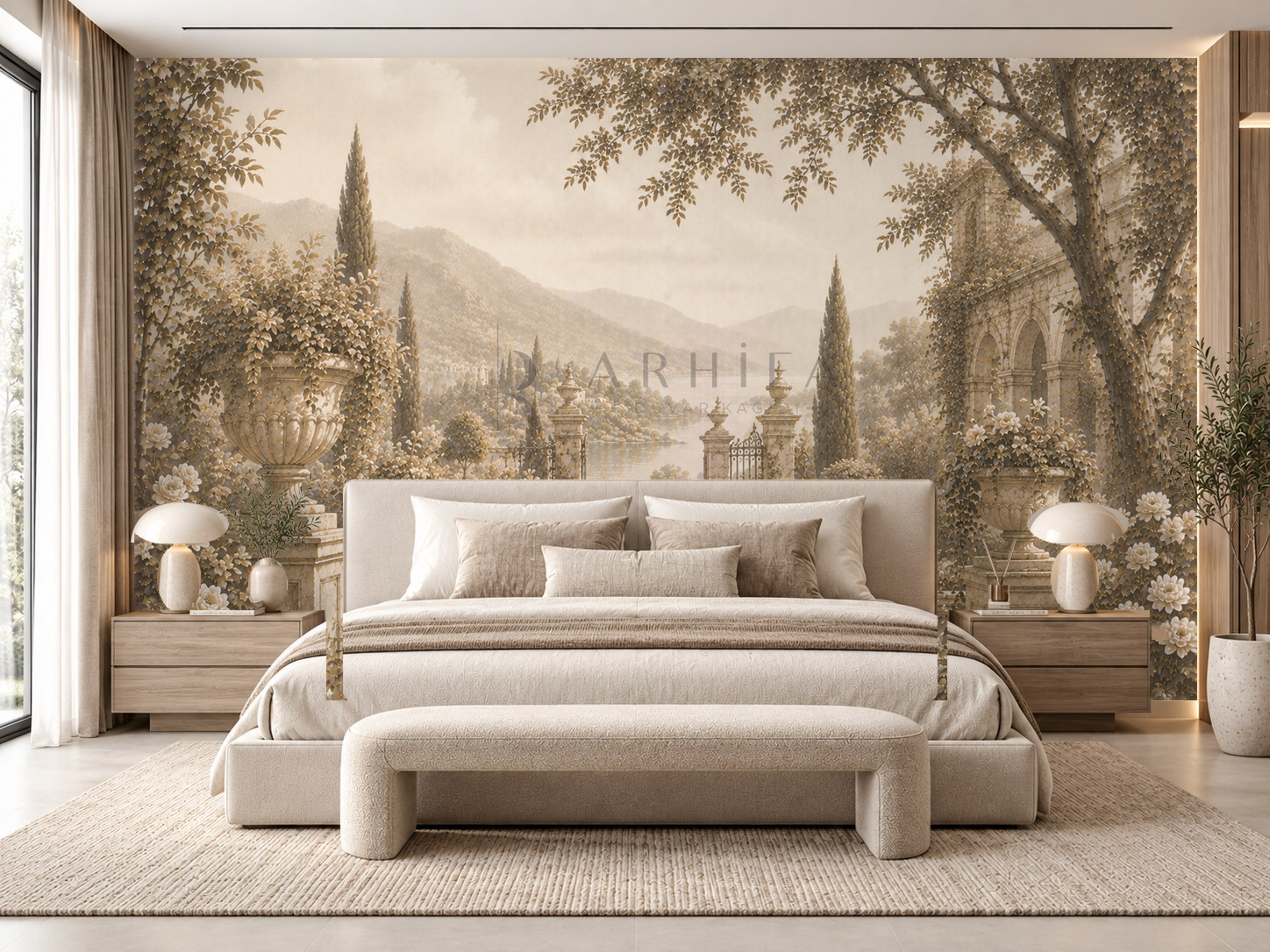 — Antique Estate Garden Duvar Kağıdı (FMT-011) – görsel 1