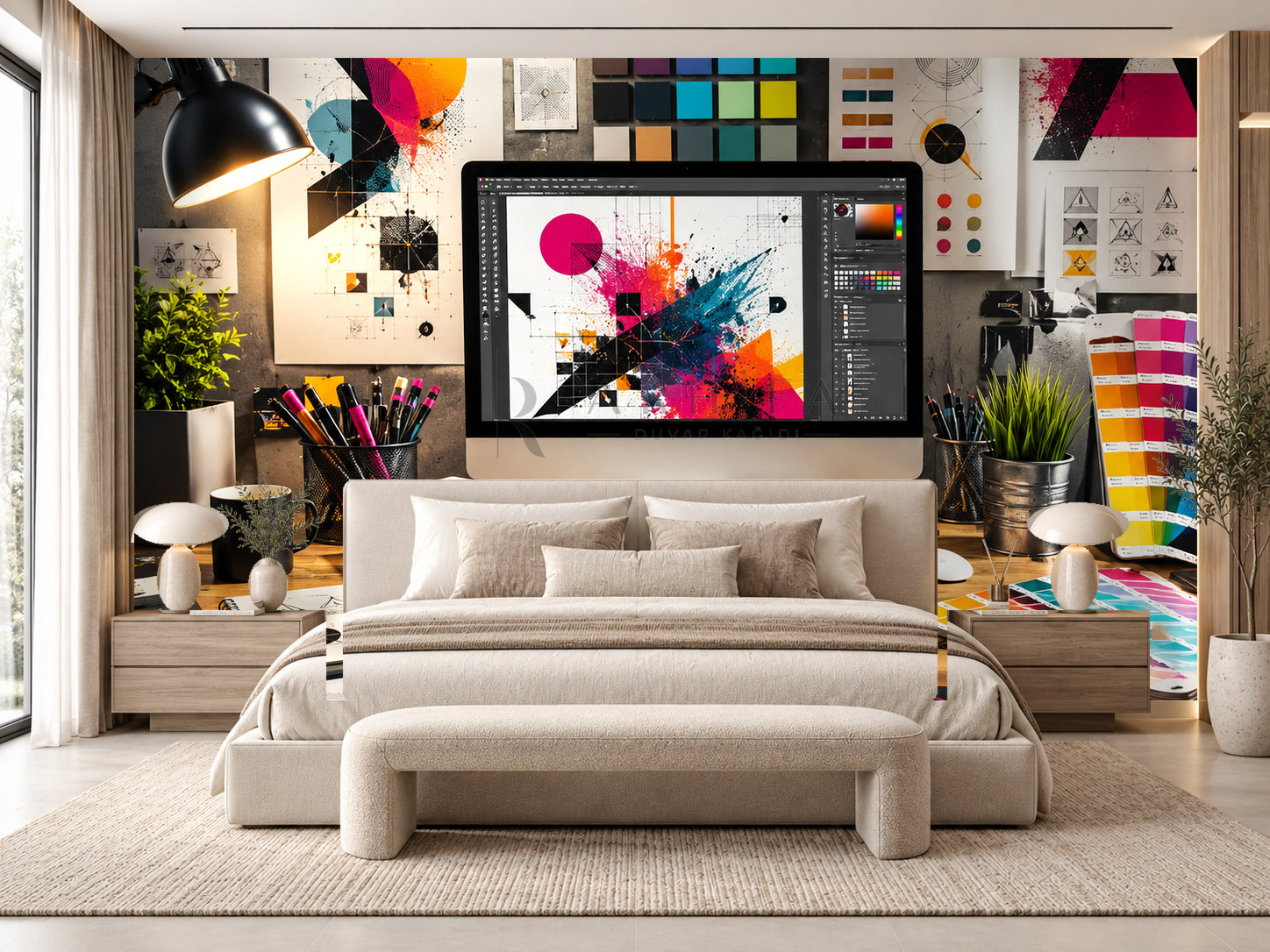 Tipografi & Graffiti — — Design Desk Duvar Kağıdı (CA-001)