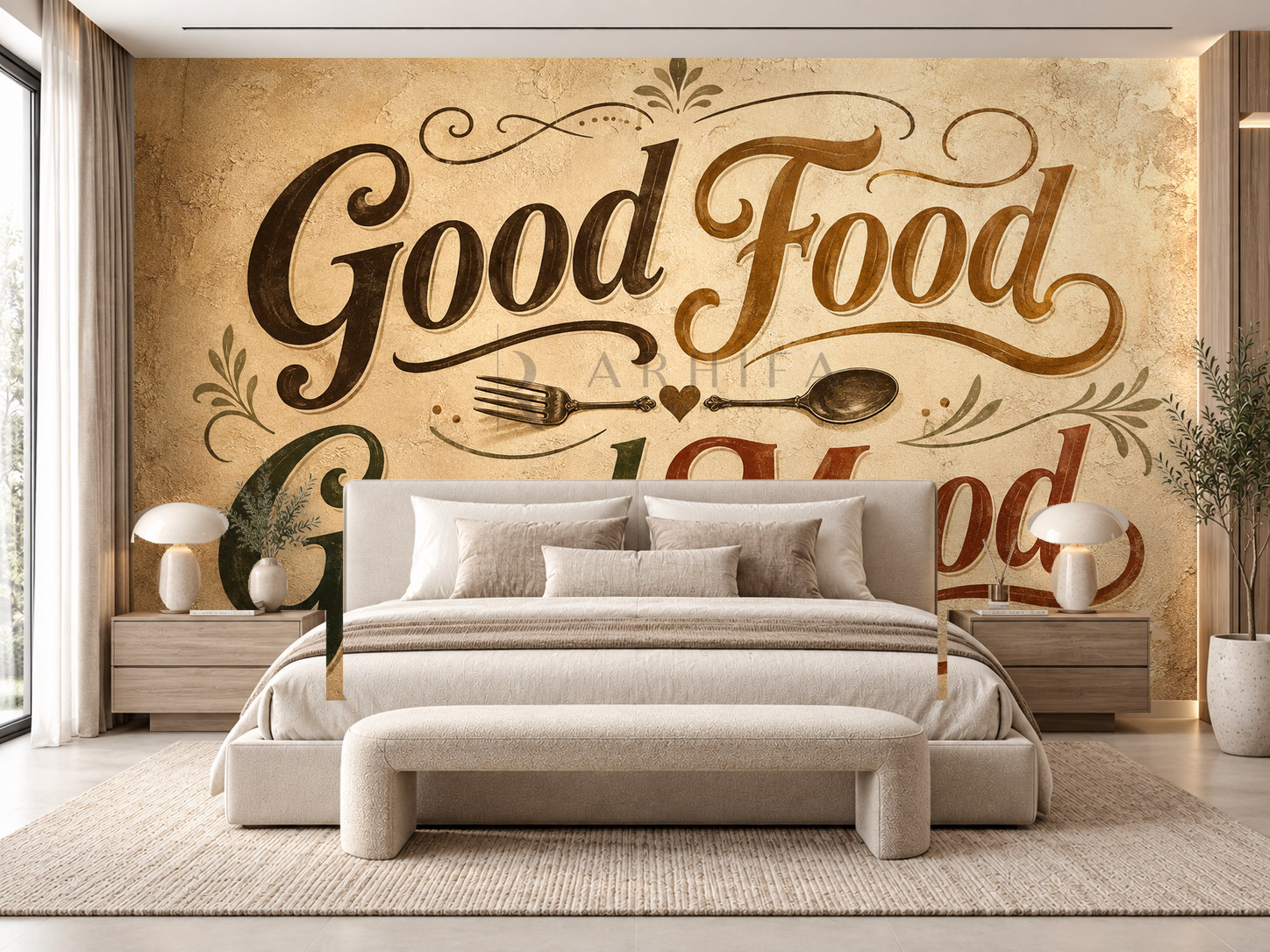 — Good Food Good Mood Duvar Kağıdı (HT-003)