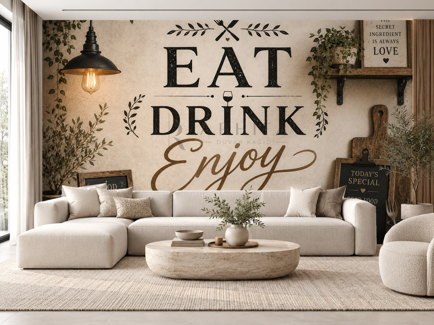 — Eat Drink Enjoy Duvar Kağıdı (HT-008)