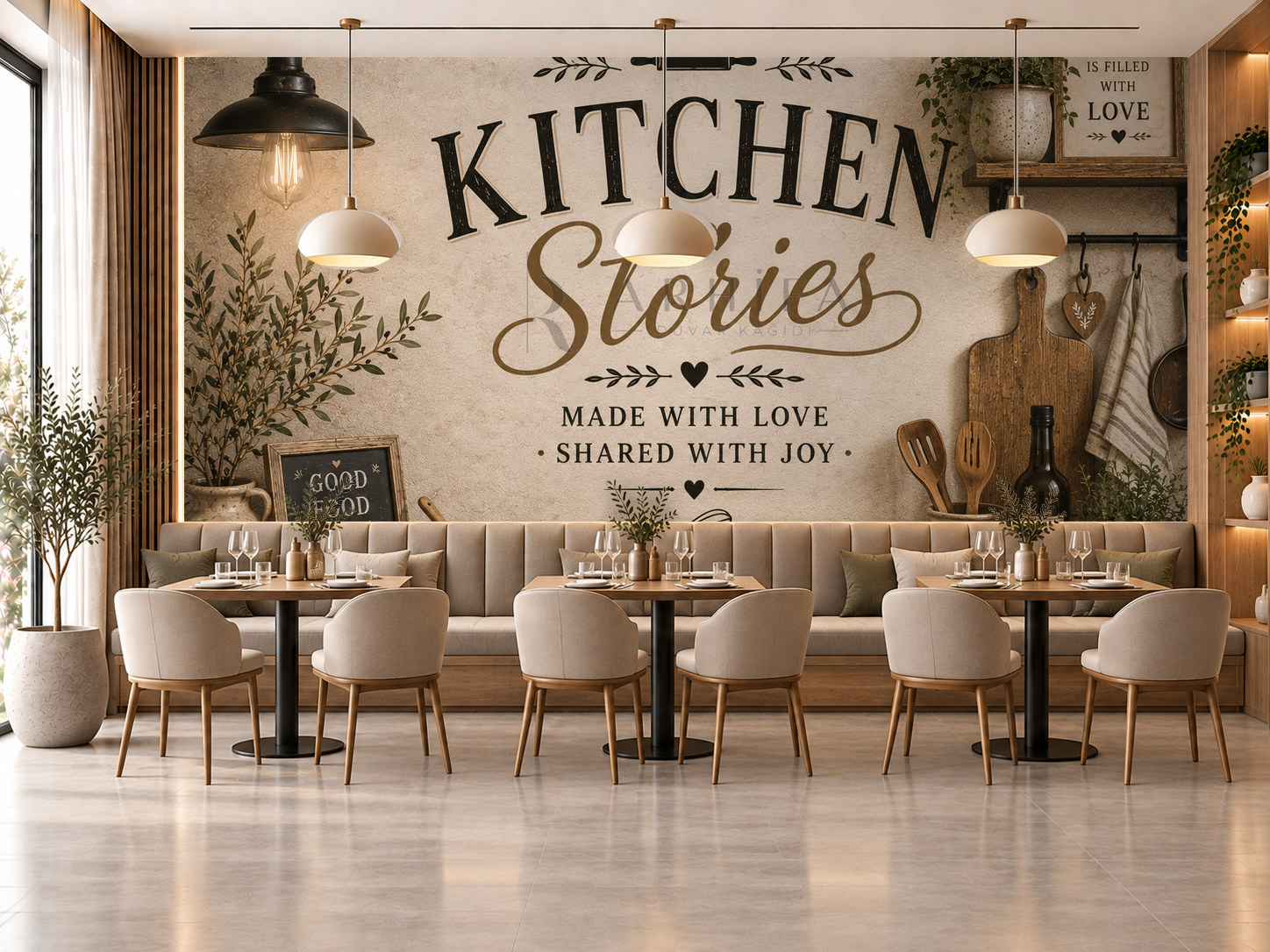 — Kitchen Stories Duvar Kağıdı (HT-009) – görsel 1