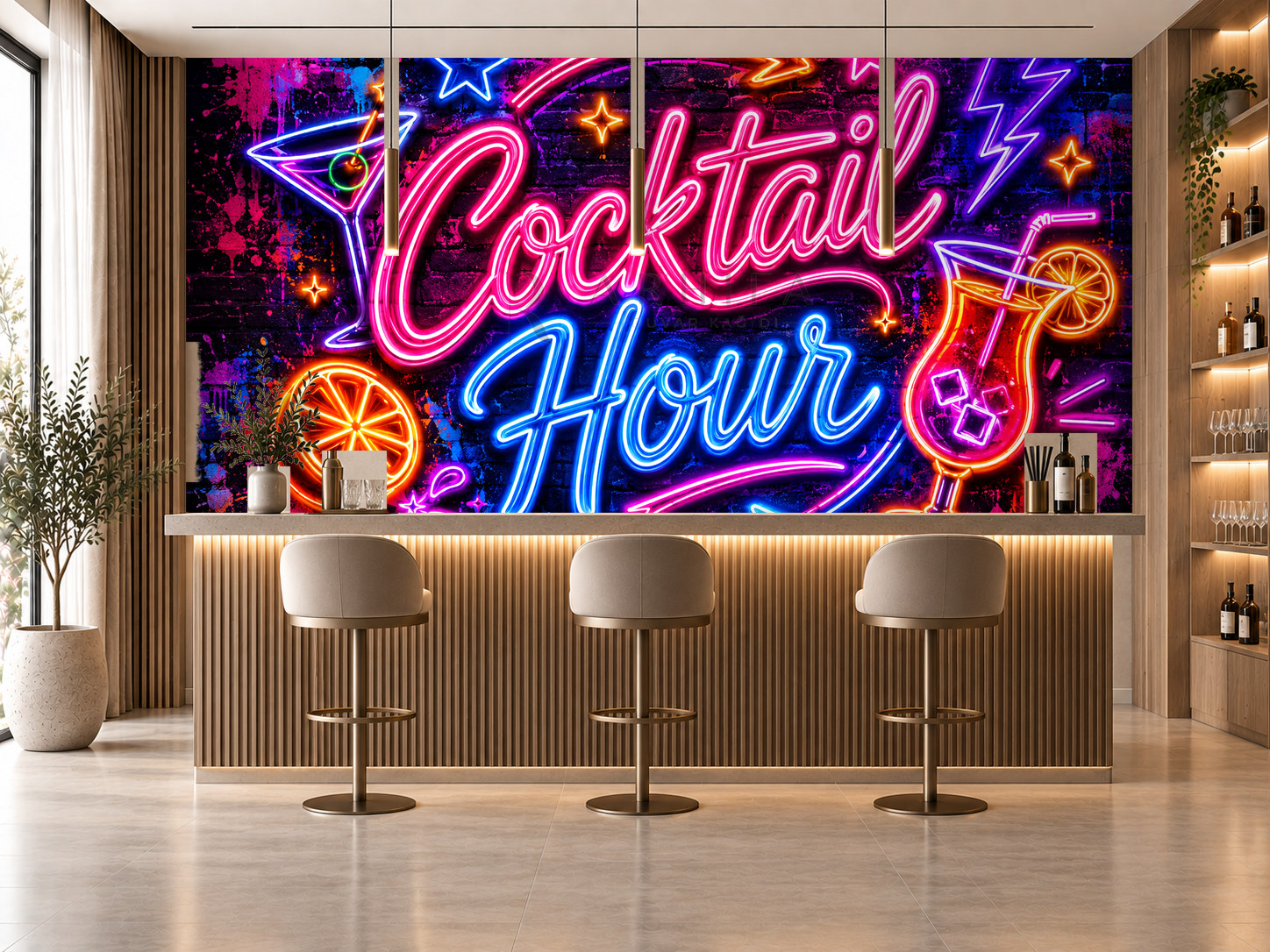 — Cocktail Hour Duvar Kağıdı (EN-005) – görsel 1