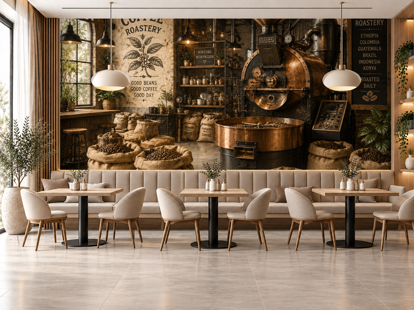 Coffee Roastery Duvar Kağıdı (CF-002) – görsel 1