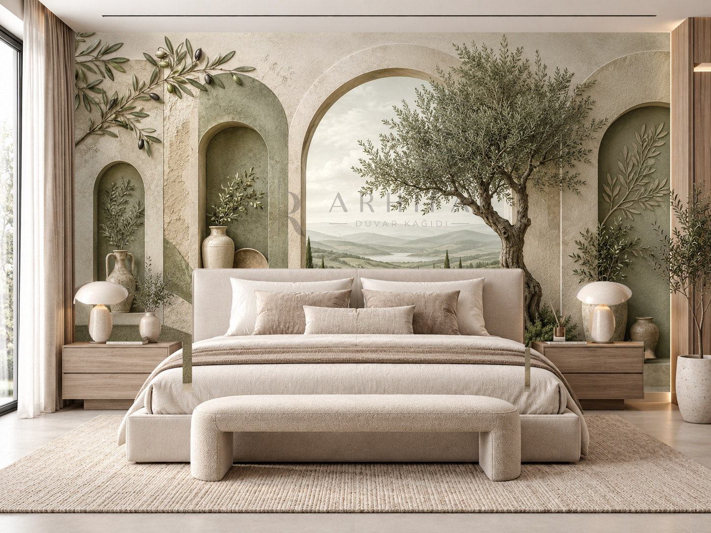 Olive Harmony Duvar Kağıdı (OLV-001) – görsel 1