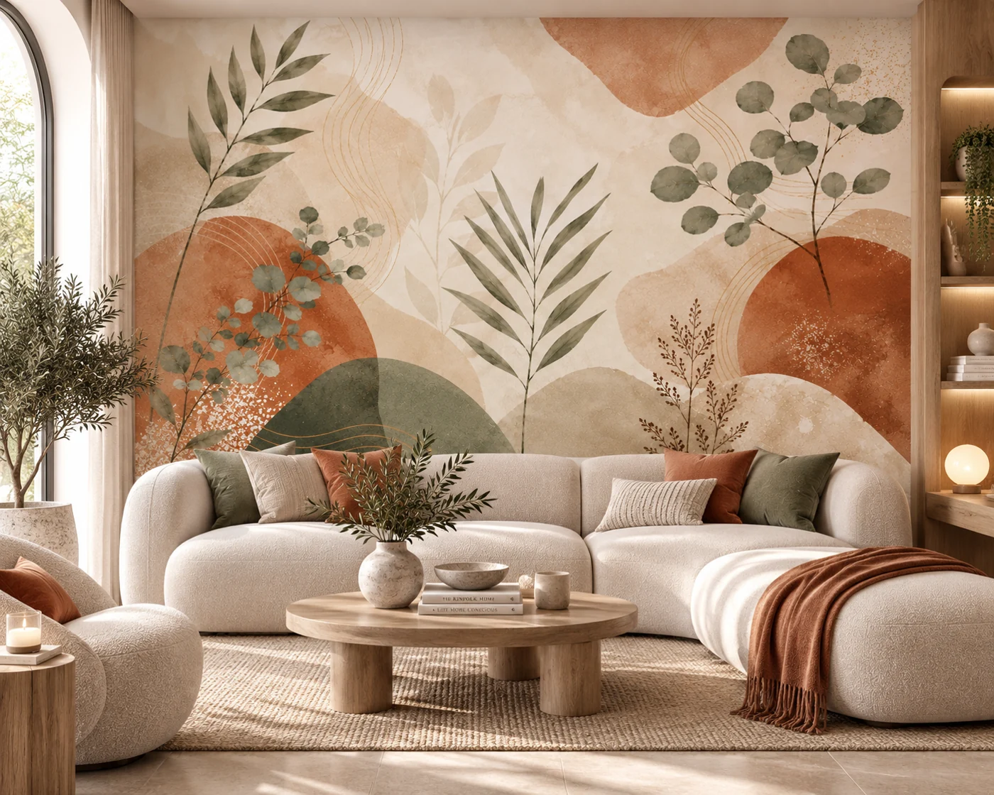Toprak Koleksiyonu II - Pastel Botanik Duvar Kağıdı (BT-015) — Salon