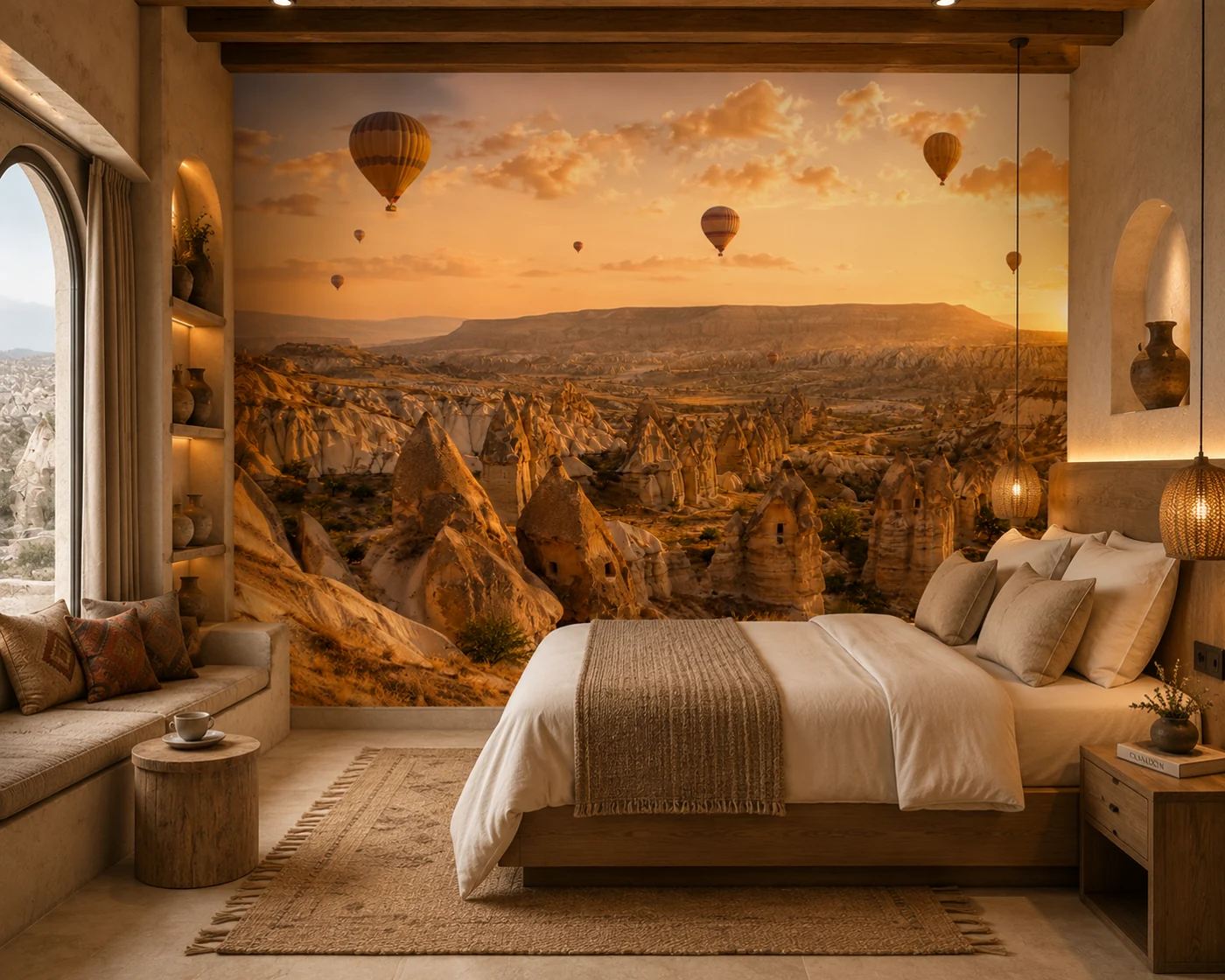 Kapadokya - Balon Vadisi Duvar Kağıdı (CT-011) — Otel odası
