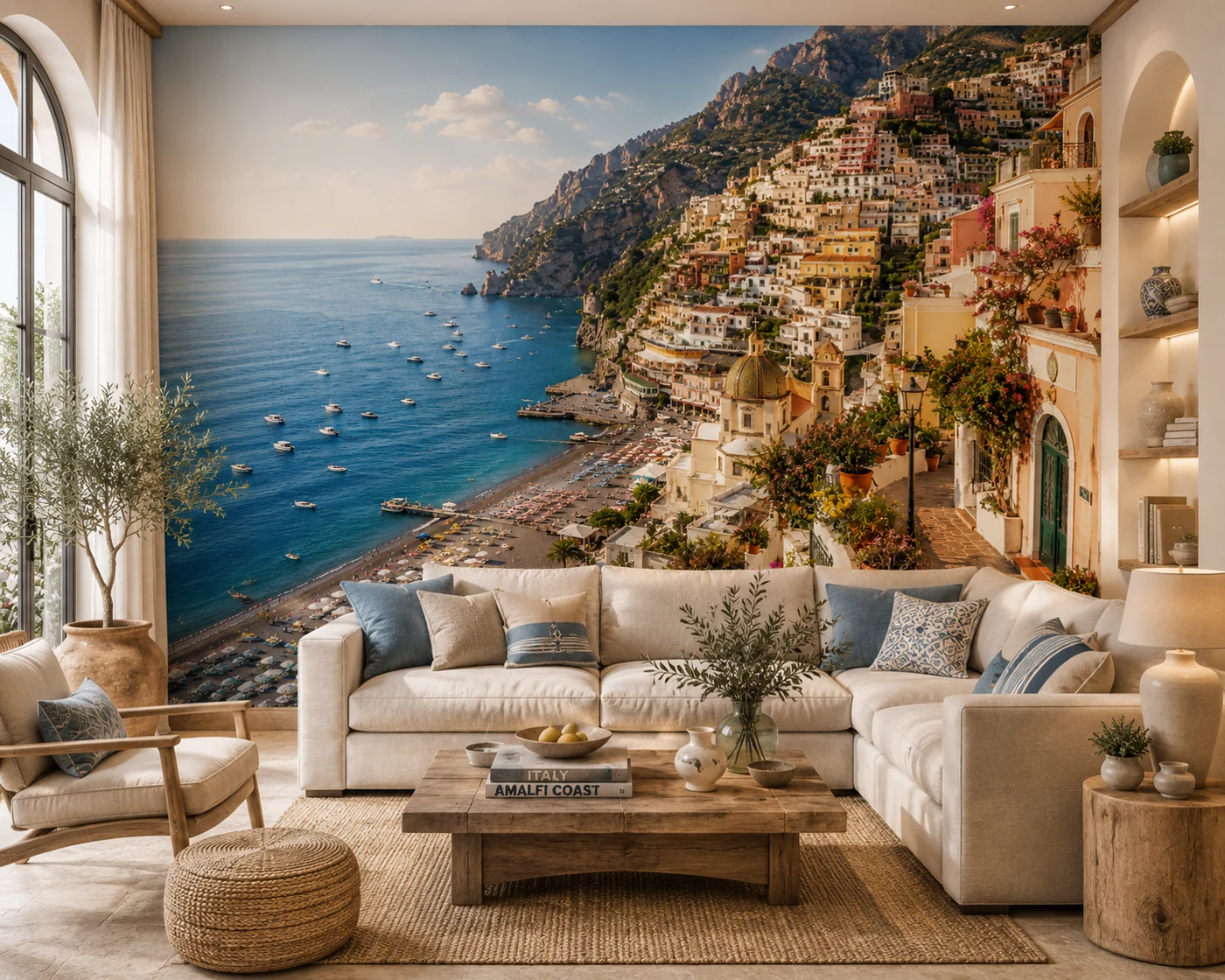 Positano - Amalfi Kıyısı Duvar Kağıdı (CT-015) — Salon